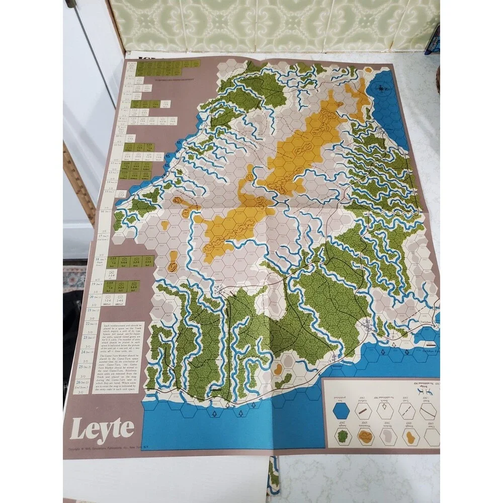 SPI Island War Four Pacific Battles Flat Tray Vintage 1975 Quadrigame War Game